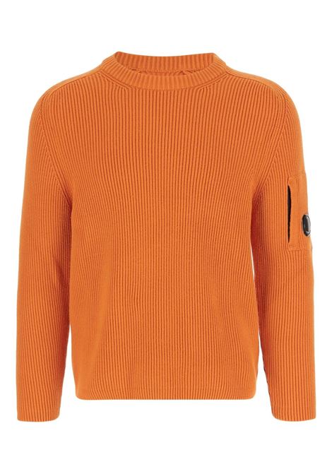crewneck sweater man orange C.P. COMPANY | 19CMKN015A-006608A434